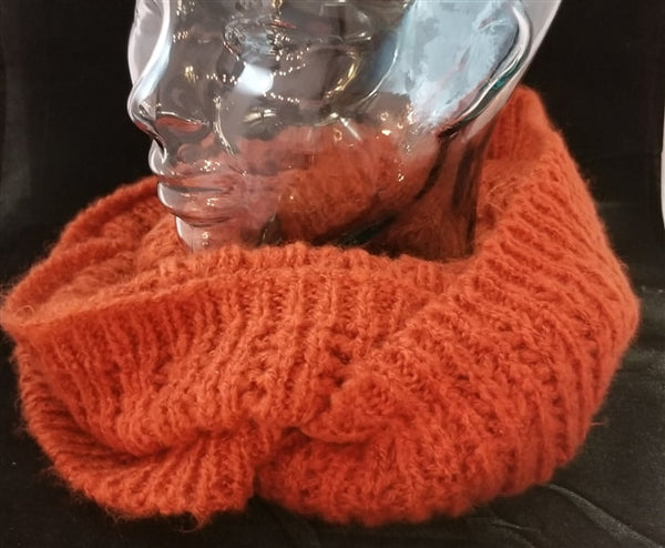 ORANGE INFINITY COWL SCARF